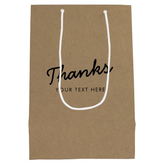 Manuscript Zakelijke onderneming Promoting Bedankt Medium Cadeauzakje (Achterkant)