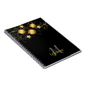 Manuscript zwart-goudkleurig zwart-wit notitieboek (Rechterzijde)