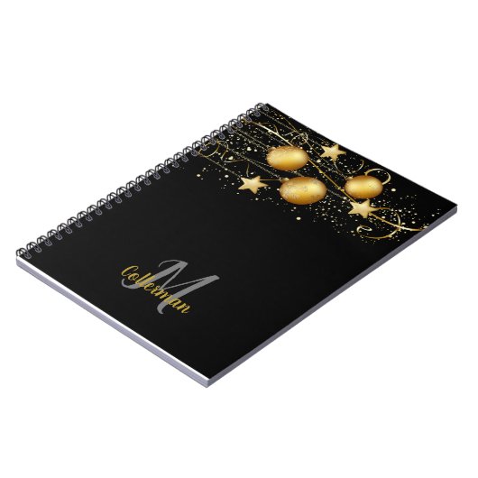 Manuscript zwart-goudkleurig zwart-wit notitieboek (Linkerzijde)