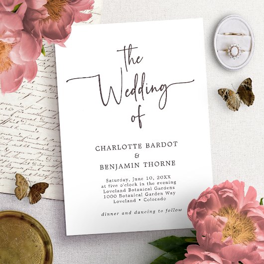 Manuscript zwarte en Witte Uitnodiging van de Wedd