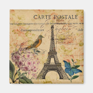 Manuscripten Hydrangea French Bird Paris Eiffel To Magneet