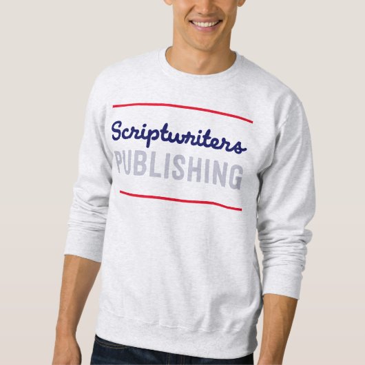 Manuscripten Rode Stripe marine/grijs Sweatshirt (Voorkant)