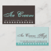 manuscriptICE CREAM klantenloyaliteitskaart Klantenkaartje (Voorkant / Achterkant)