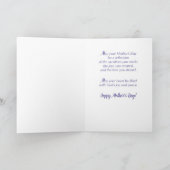 Manuscriptie van moederdag die Violet Flower afbre Kaart (Binnen)