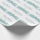 Manuselijke Kerstmis in de winter Waterverf bos Cadeaupapier (Hoek)