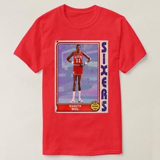 MANUTE BOL Retro Style 90s Basketbal d T-shirt (Design voorkant)