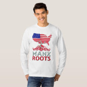 Manx American Roots, eiland Man T-shirt (Voorkant volledig)