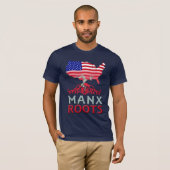 Manx American Roots, eiland Man T-shirt (Voorkant volledig)