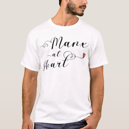 Manx at Heart, eiland Man T-shirt (Voorkant)