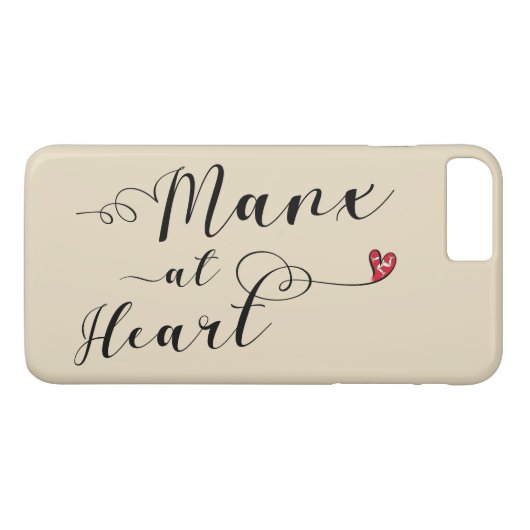 Manx bij hart mobiel Case-Mate iPhone case (Achterkant (Horizontaal))