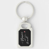 Manx bij hartkeyring, eiland van Man Sleutelhanger (Voorkant)