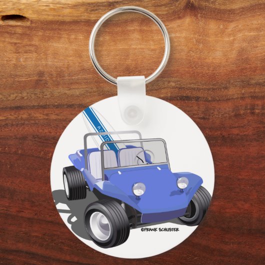 Manx Blue met Surfboard Sleutelhanger (Voorkant)