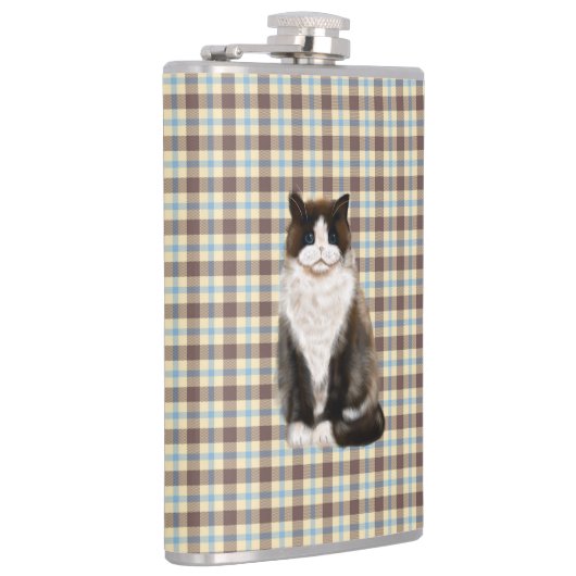 manx cat bi-col heupfles (Rechts)