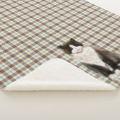manx cat bi-col sherpa blanket deken (3/4)