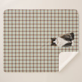 manx cat bi-col sherpa blanket deken (Voorkant (horizontaal))