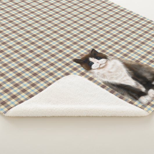 manx cat bi-col sherpa deken (3/4)