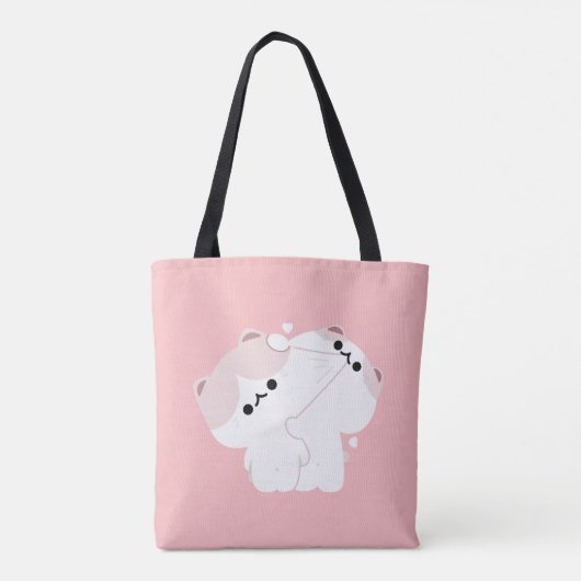 Manx Cat Couple Tote Bag (Achterkant)