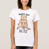 Manx Cat - Minder staart meer kat! Cat Lover T-shirt (Voorkant)