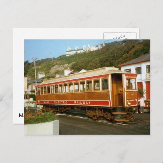 Manx Electric Railway, eiland Man Briefkaart (Voorkant / Achterkant)