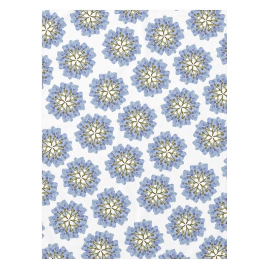 Manx Flora - blauwe hydrangea Tafelkleed (Voorkant)