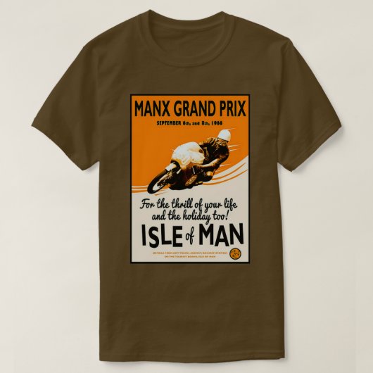 MANX GRAND PRIX Motorcycle Racing Print T-shirt (Design voorkant)