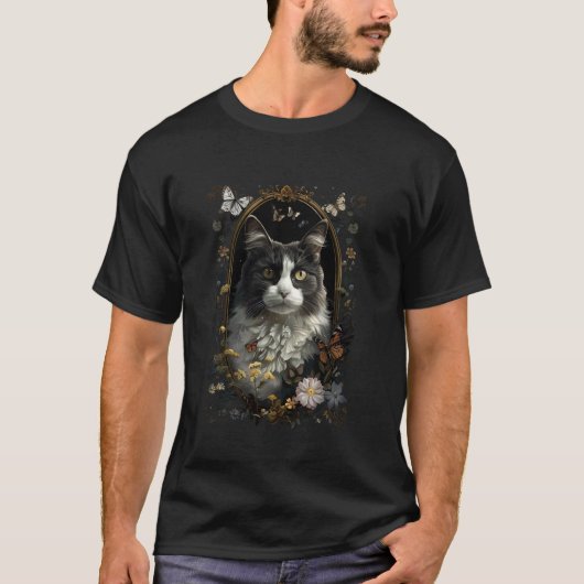 Manx Kat Bloem T-shirt (Voorkant)