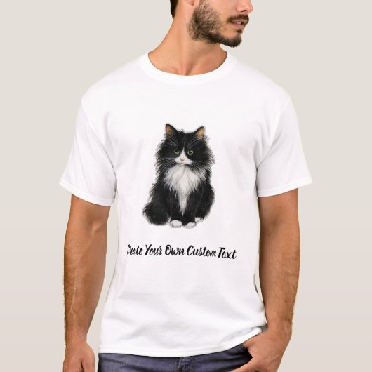 Manx Kat Maak Je Eigen Aangepaste Tekst  T-shirt (Voorkant)