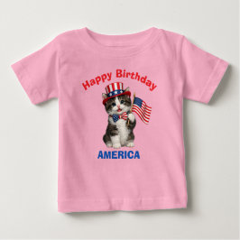 Manx Kitten (1m) Patriottisch Kinder T-Shirt