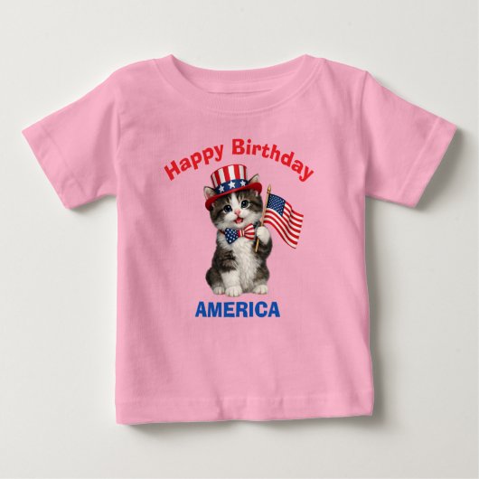 Manx Kitten (1m) Patriottisch Kinder T-Shirt (Voorkant)