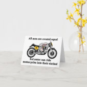 Manx Norton "Old biker" Motorfiets Kaart (Gele Bloem)