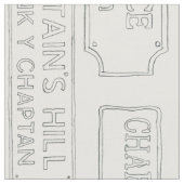 Manx Road Signs Stof (Close Up)
