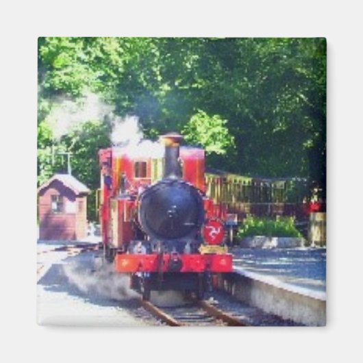 Manx stoomtreinmagneet magneet (Voorkant)