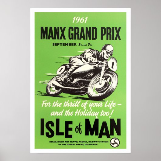 Manx TT-eiland van Man racing Poster (Voorkant)