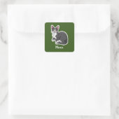 Manx Vierkante Sticker (Tas)