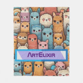 Many Alpaca Llama Fleece Deken (Voorkant)