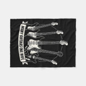 Many Guitars One Wife Funny Musician Guitarist Hum Fleece Deken (Voorkant (Horizontaal))