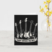 Many Guitars One Wife Funny Musician Guitarist Hum Kaart (Gele Bloem)