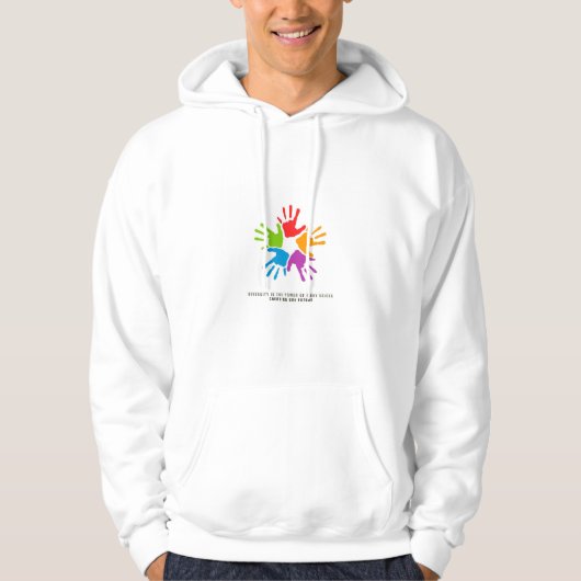 Many Hands, One Future – diversiteit ontwerp Hoodie (Voorkant)