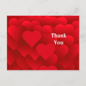 Many Hearts Thank You Postcard Briefkaart (Voorkant)