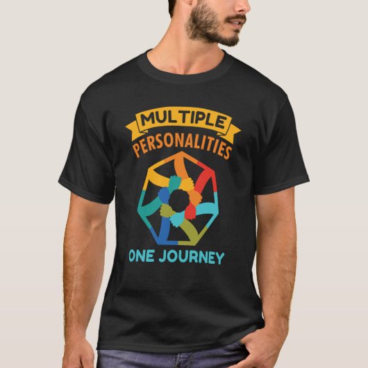 Many Personalities One Journey MPD Awareness T-shirt (Voorkant)