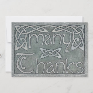 "Many Thanks" Celtic Thank You Card Bedankkaart