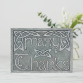 "Many Thanks" Celtic Thank You Card Bedankkaart (Staand voorkant)