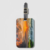 Manyar Beach op zonsopgang Bagagelabel (Voorkant (verticaal))