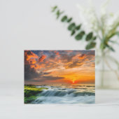 Manyar Beach op zonsopgang Briefkaart (Staand voorkant)