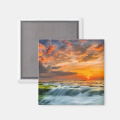 Manyar Beach op zonsopgang Magneet (Voorkant / Achterkant)