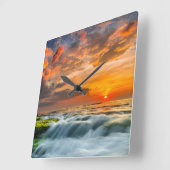 Manyar Beach op zonsopgang Vierkante Klok (Hoek)