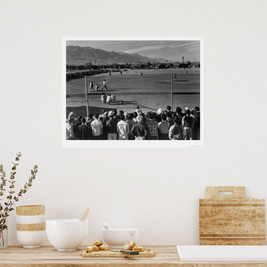 Manzanar Ansel Adams Baseball 1943 Poster (Keuken)