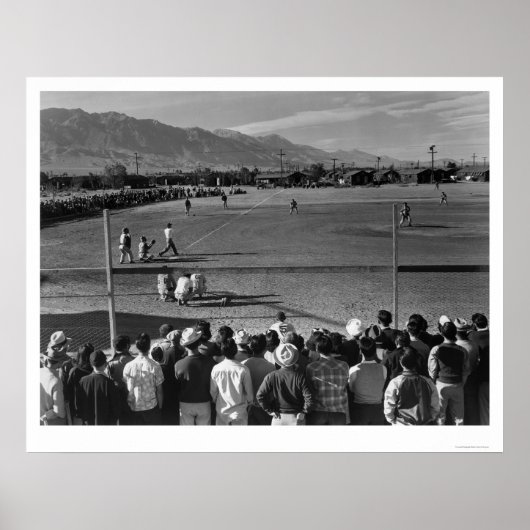Manzanar Ansel Adams Baseball 1943 Poster (Voorkant)