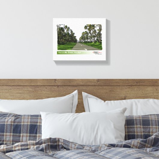 Manzanilla Stretch, Trinidad Canvas Afdruk (Insitu (Slaapkamer))