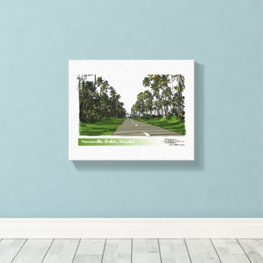 Manzanilla Stretch, Trinidad Canvas Afdruk (Insitu (Houten vloer))